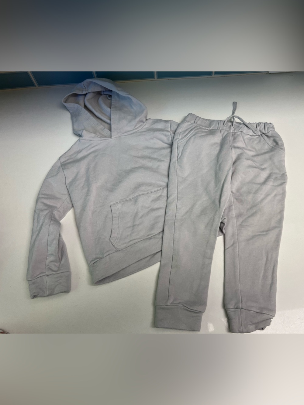 Birdie Bean Cozy Hooded Sweatshirt & Jogger Set - Light Gray